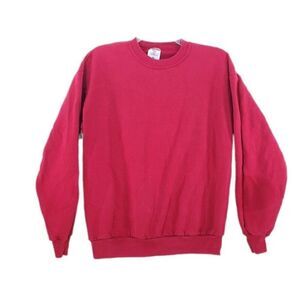Jerzees Fleece Sweatshirt Mens XL Maroon Vintage Pullover Fall Winter USA Made